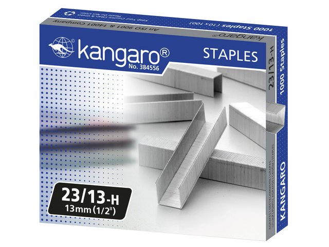 Zszywki Kangaro 23/13H pudełko 1000 sztuk 23/13H