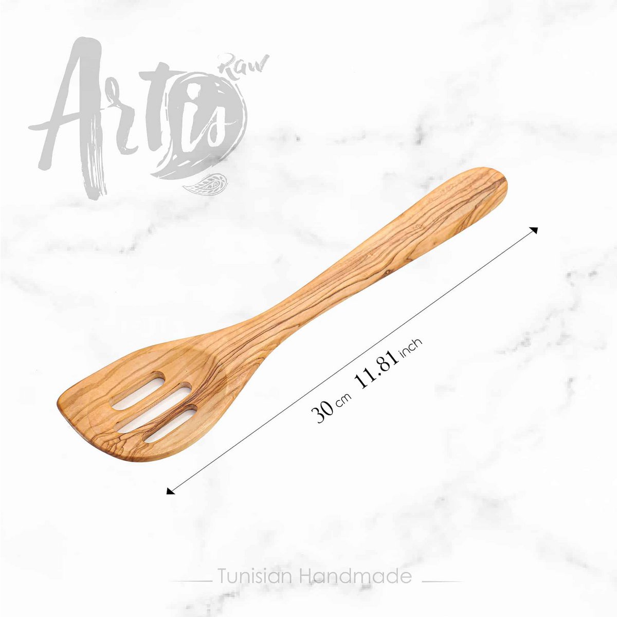 Olive Wood Slotted Cooking Spoon