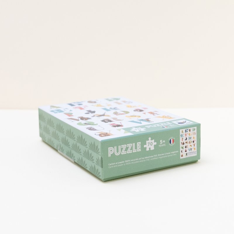 Puzzle da 70 pezzi, 5 anni+, ABECEDARIO | Prodotto in Francia