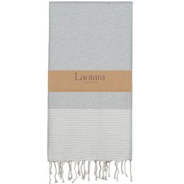 Hammam Håndklæde Fouta Vaffelstriber - Lysegrå - 100x200cm