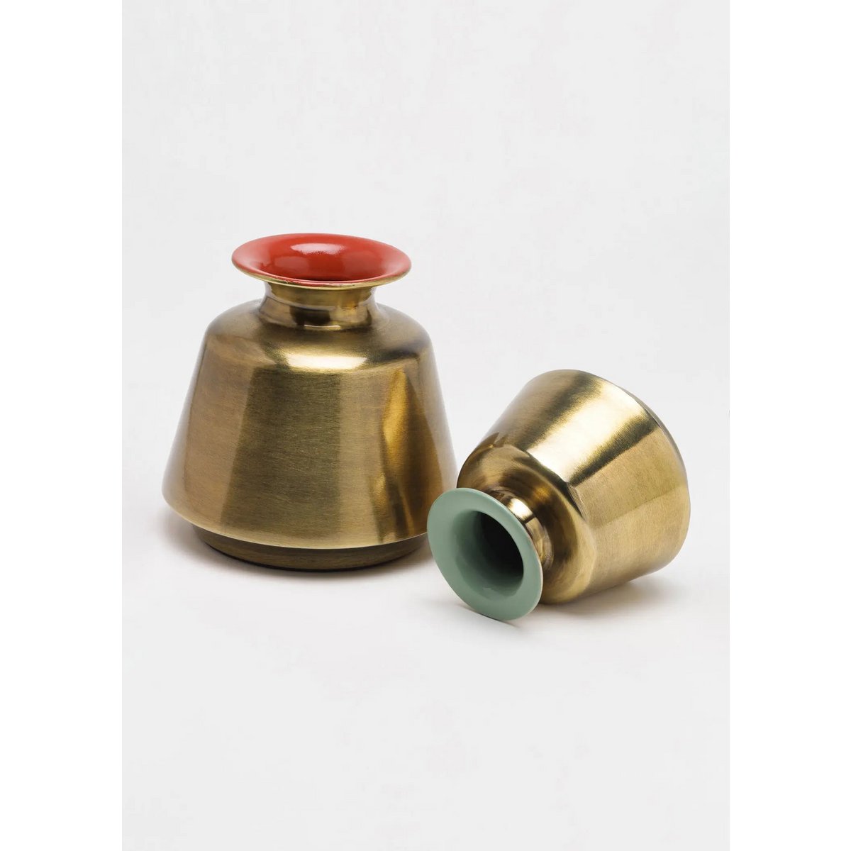 Decoratieve pot | Emaille potten handgemaakt lichtgewicht | Set van 2