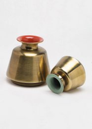 Decoratieve pot | Emaille potten handgemaakt lichtgewicht | Set van 2