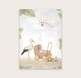 Postkort baby pink