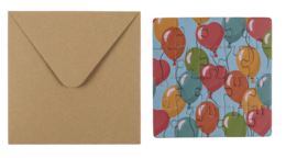 Square shaped gift card, puzzle, Birthday,