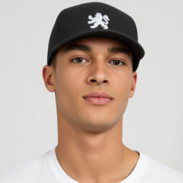 O.Leo Baseballkappe – Schwarz – Schwarzer Löwe – Pride-Flagge – Unisex