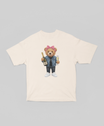 Oversize'owa koszulka Prosecco Girl Bear