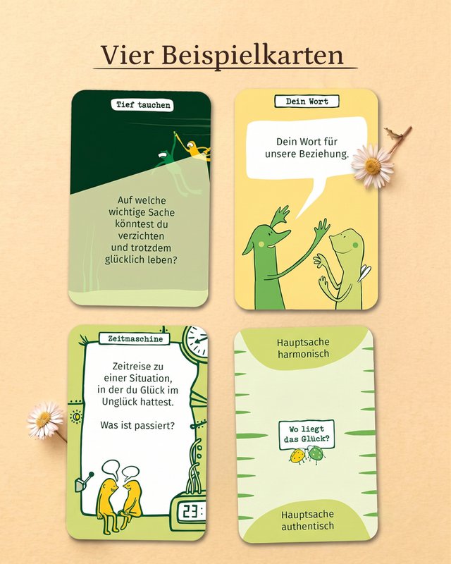 Quelques minutes de bonheur – Jeu de cartes de conversation pour couples