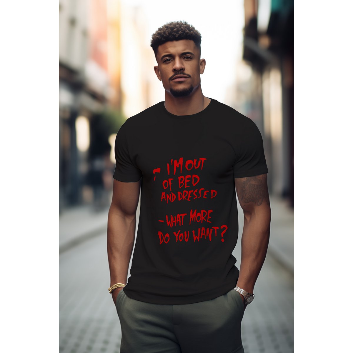 Banksy's Graffiti T-shirt Unisex - I'm Out of Bed
