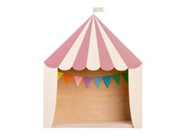 Circusplank „de grote top!” stoffig roze