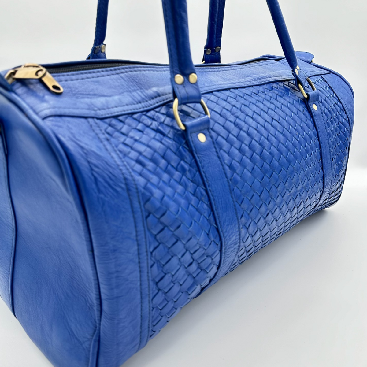 Classy Wonder blauw gemaakt lederen reistas