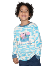koaa – Peppa Wutz « Cozy Corner » – T-shirt à manches longues vert/beige
