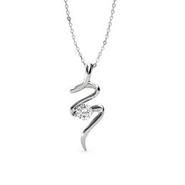 Pendentifs Spiral - Argenté et Cristal