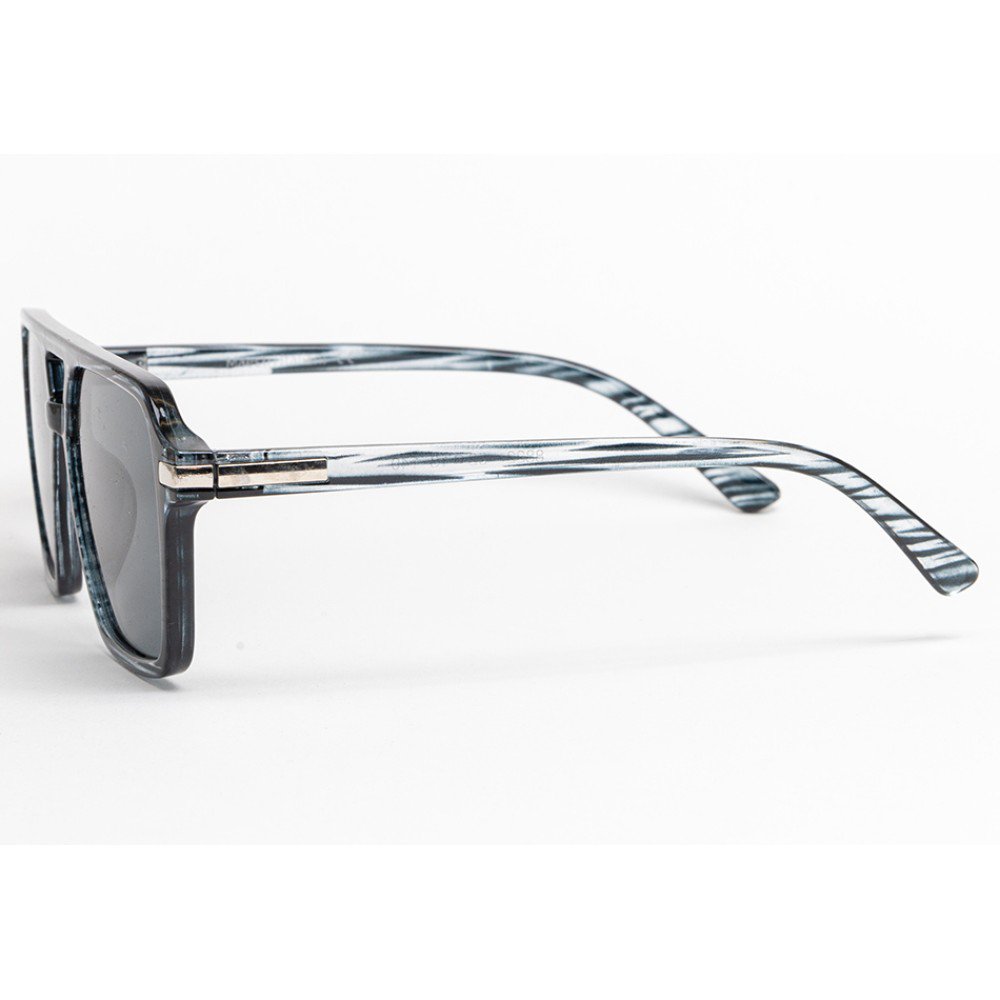 Szare, przezroczyste, kwadratowe okulary przeciwsłoneczne z ciemnymi soczewkami – UV400 | Nowoczesne okulary unisex