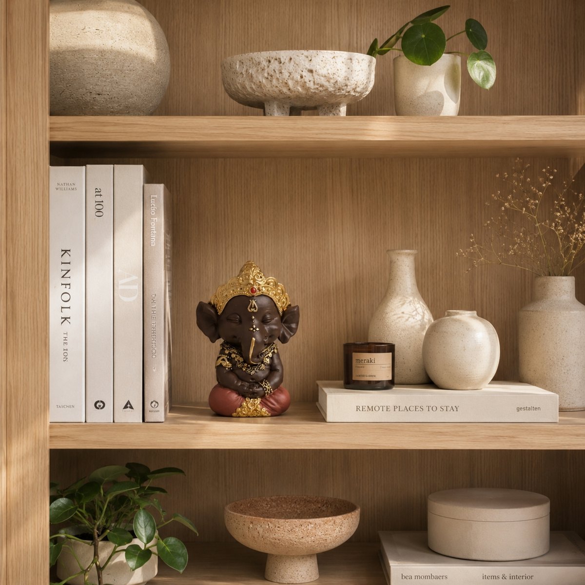 Statuetta Ganesh 2 - Portafortuna - Decorazione Zen e Feng Shui - Per creare un'atmosfera rilassante e spirituale - Idea regalo