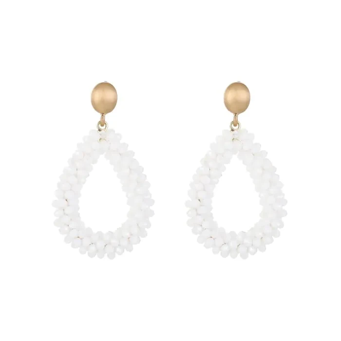 Orecchini classici per perle Drop JE18370 - Bianco