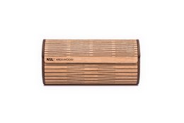 Estuche para gafas hecho a mano de madera de Krea-Wood con imán. Fabricado en madera de roble, color natural.