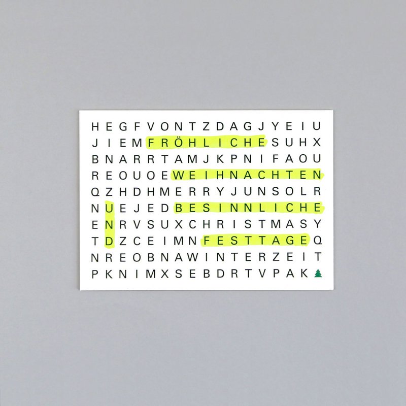Postal pulpa de madera Tarjeta de Navidad Ted Riddle