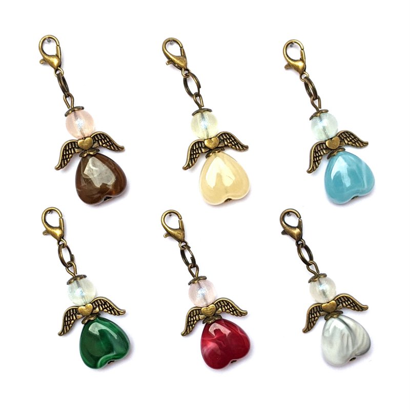 Guardian angel "fairy" keychain, 6-series set, bronze color