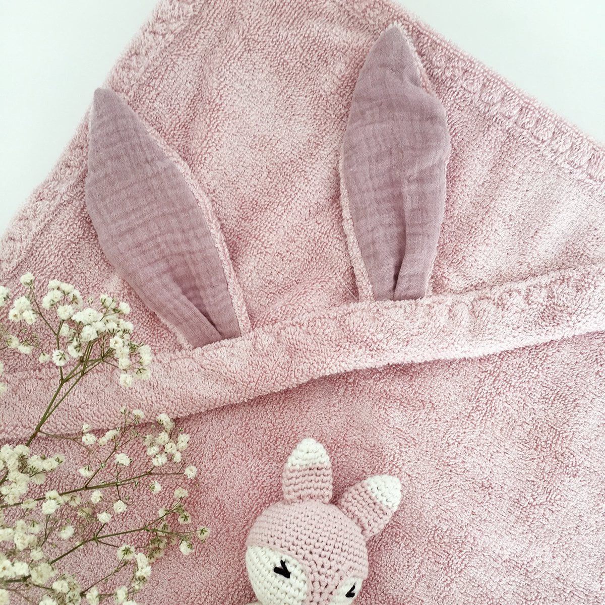 Bamboe handdoek Bunny - beige