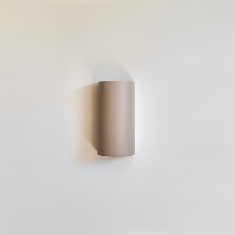 Keramikwandlampe - mattes Taupe