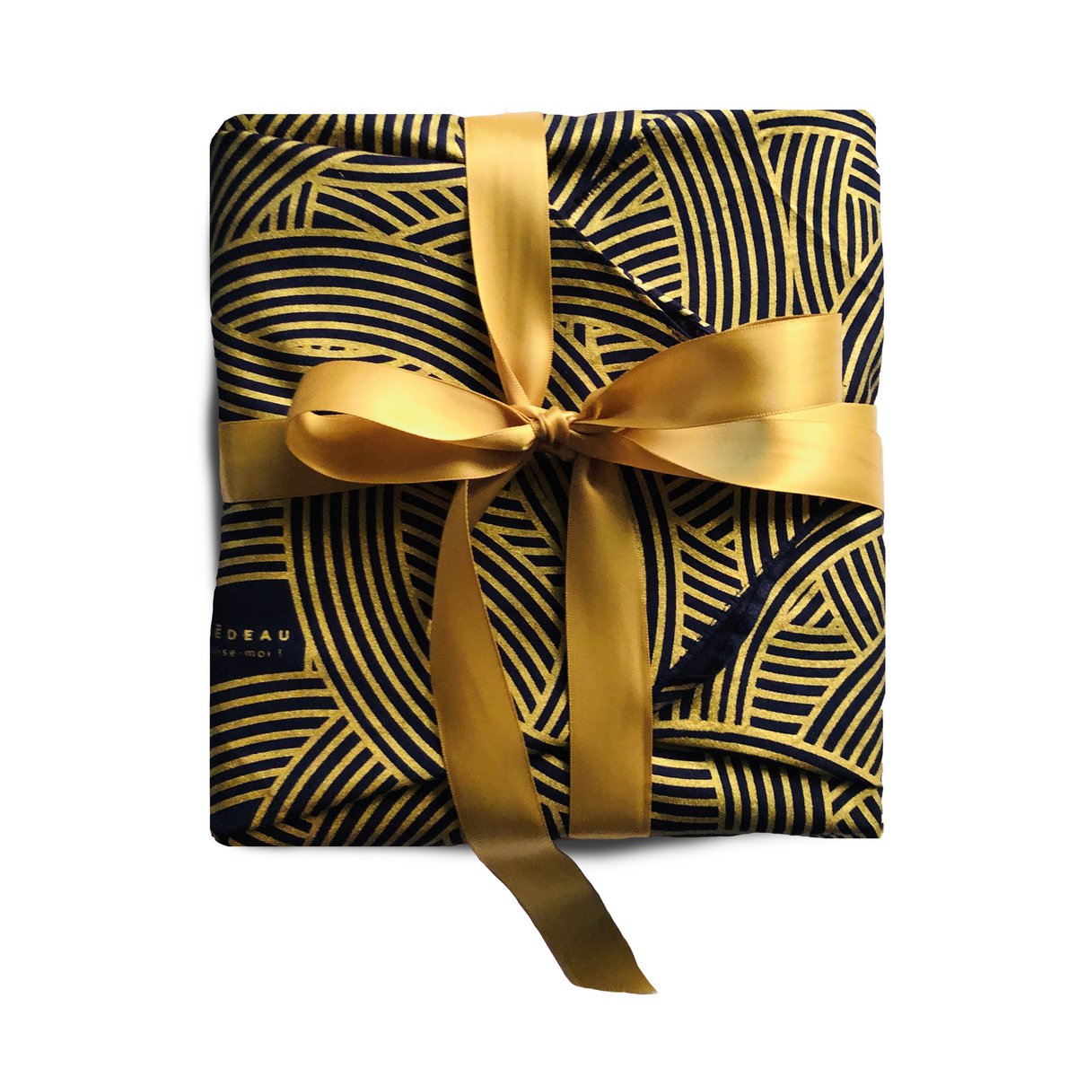 Carédeau 100% coton French Design Papier cadeau réutilisable taille M (55x55cm) : Noeud