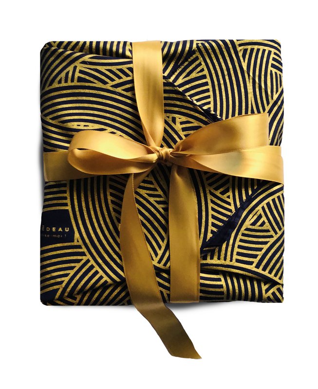 Carédeau 100% algodón Diseño Francés Papel de regalo reutilizable tamaño M (55x55cm) : Nudo