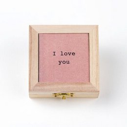Bear in wooden box love you