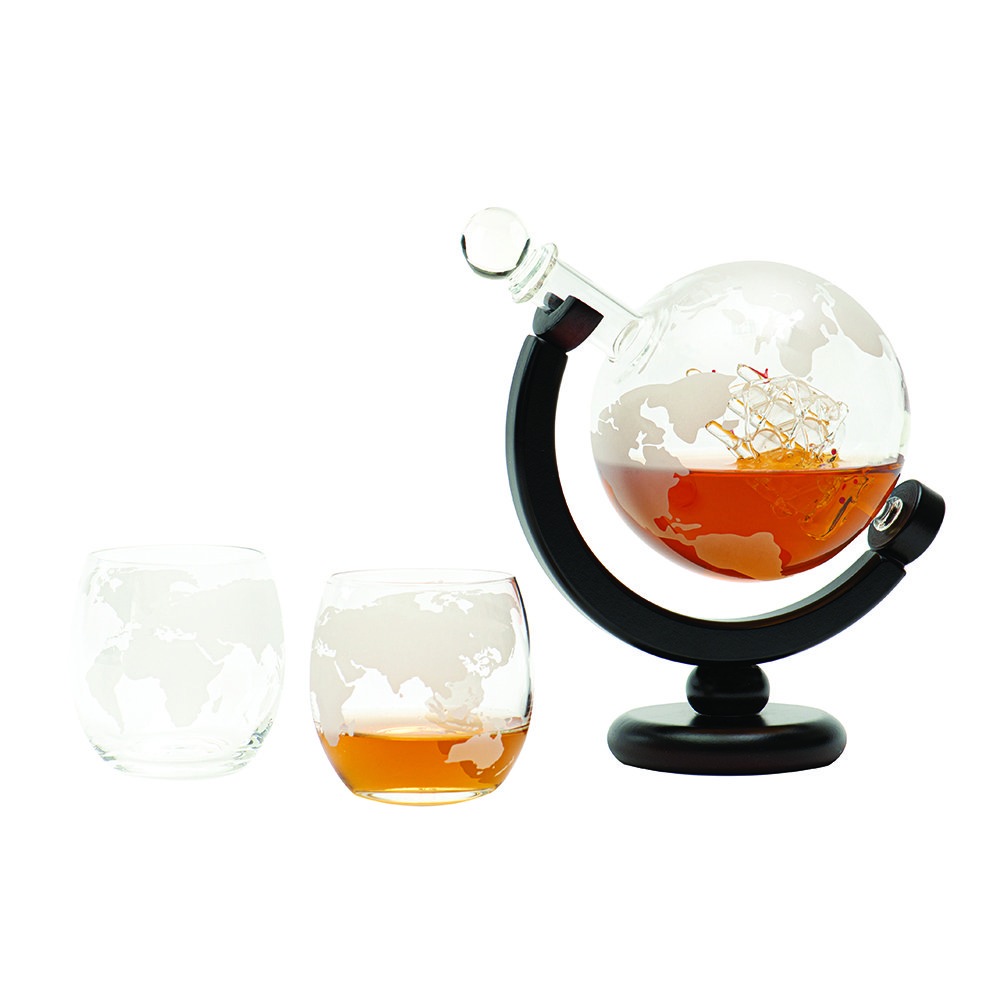 Juego de decantador y vasos Mundua Globe