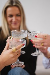 Rund stribe ring guld