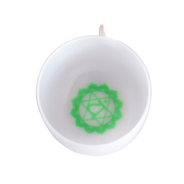 "Heart Chakra" quartz singing bowl with bag (FA - 432Hz)
