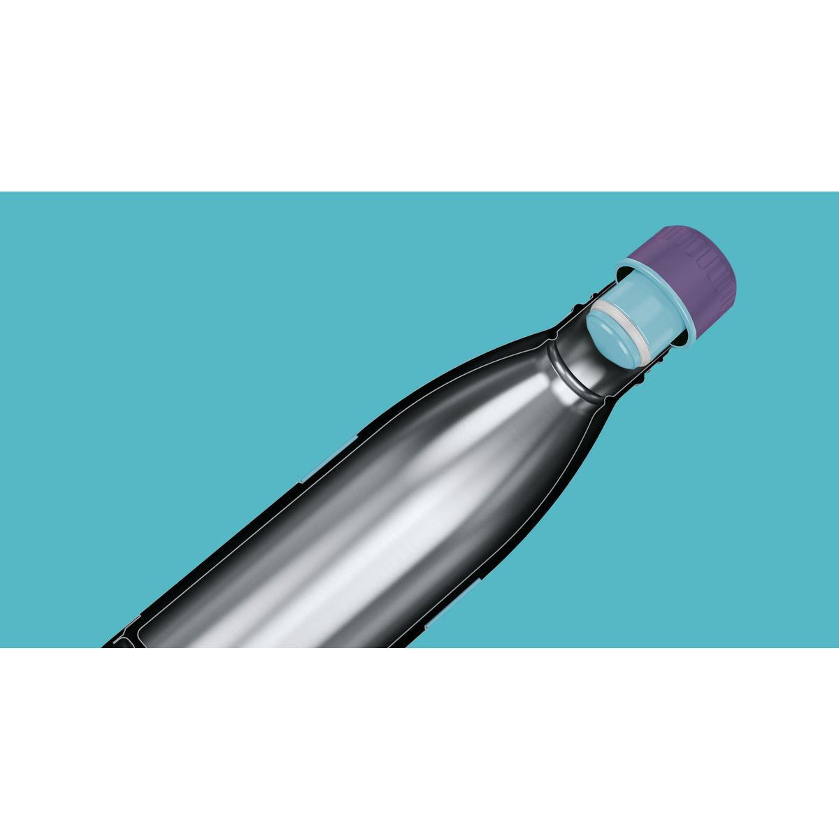 TWEE+ Drikkeflaske 500ml Turkisblå