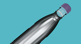 Turquoise blue drinking bottle, 500ml capacity, made of stainless steel, suitable for travel.