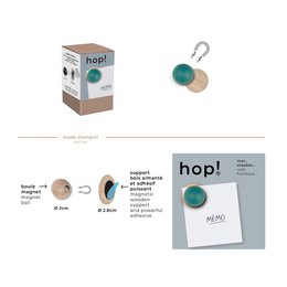 hop - memo holder with magnetic support - 4 colors
