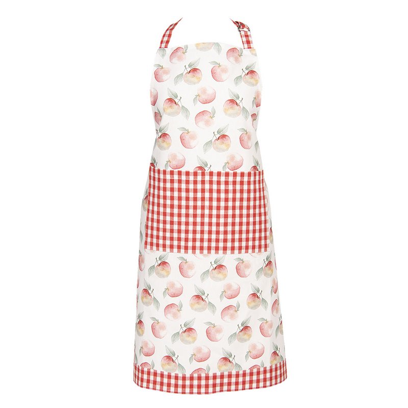 Keukenschort 70x85 cm Rood Groen Katoen Appels BBQ Schort