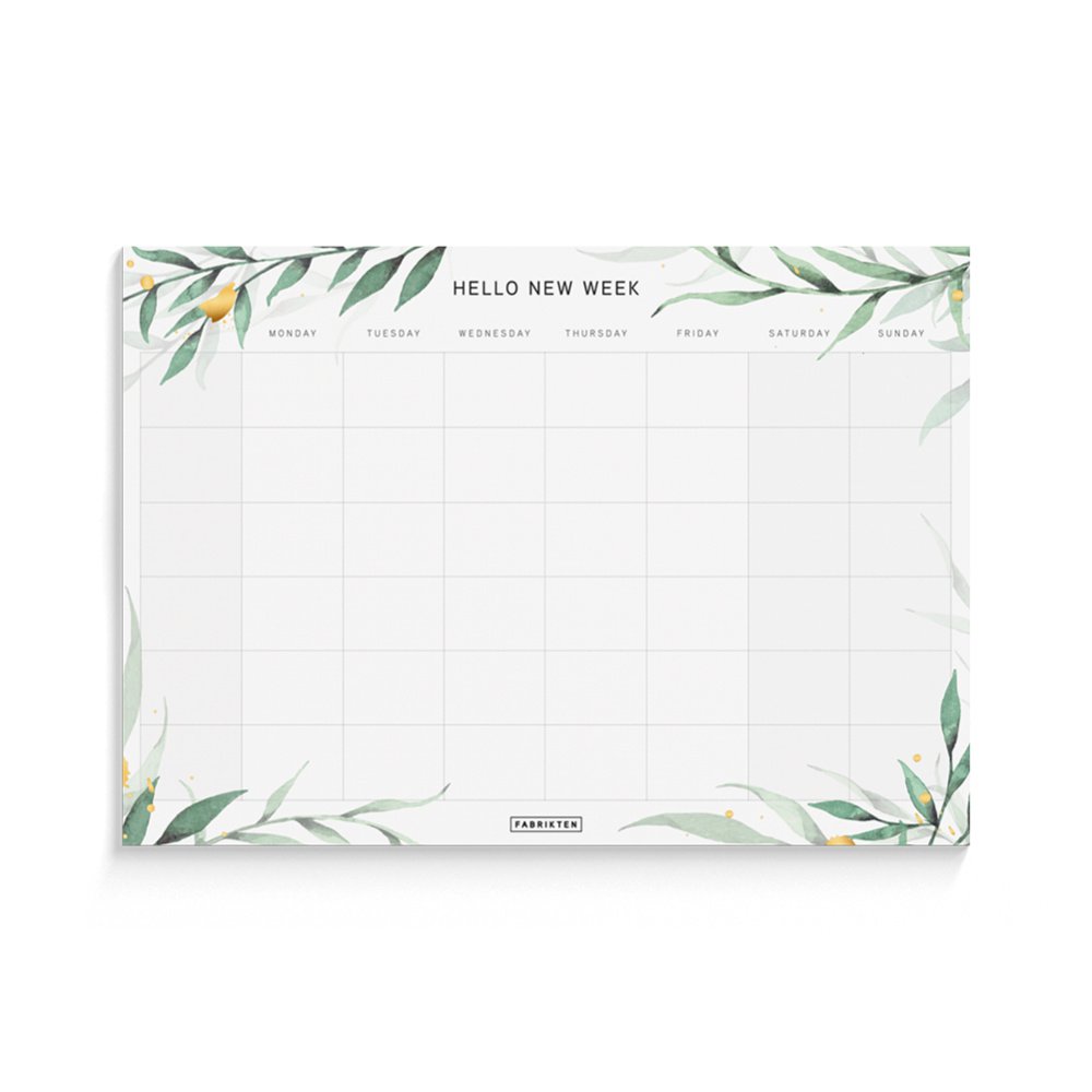 Wochenplaner Botanical Gold A4