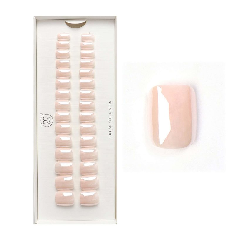 Gelzz Soft Gel Press On Short Blush Chrome (S22)