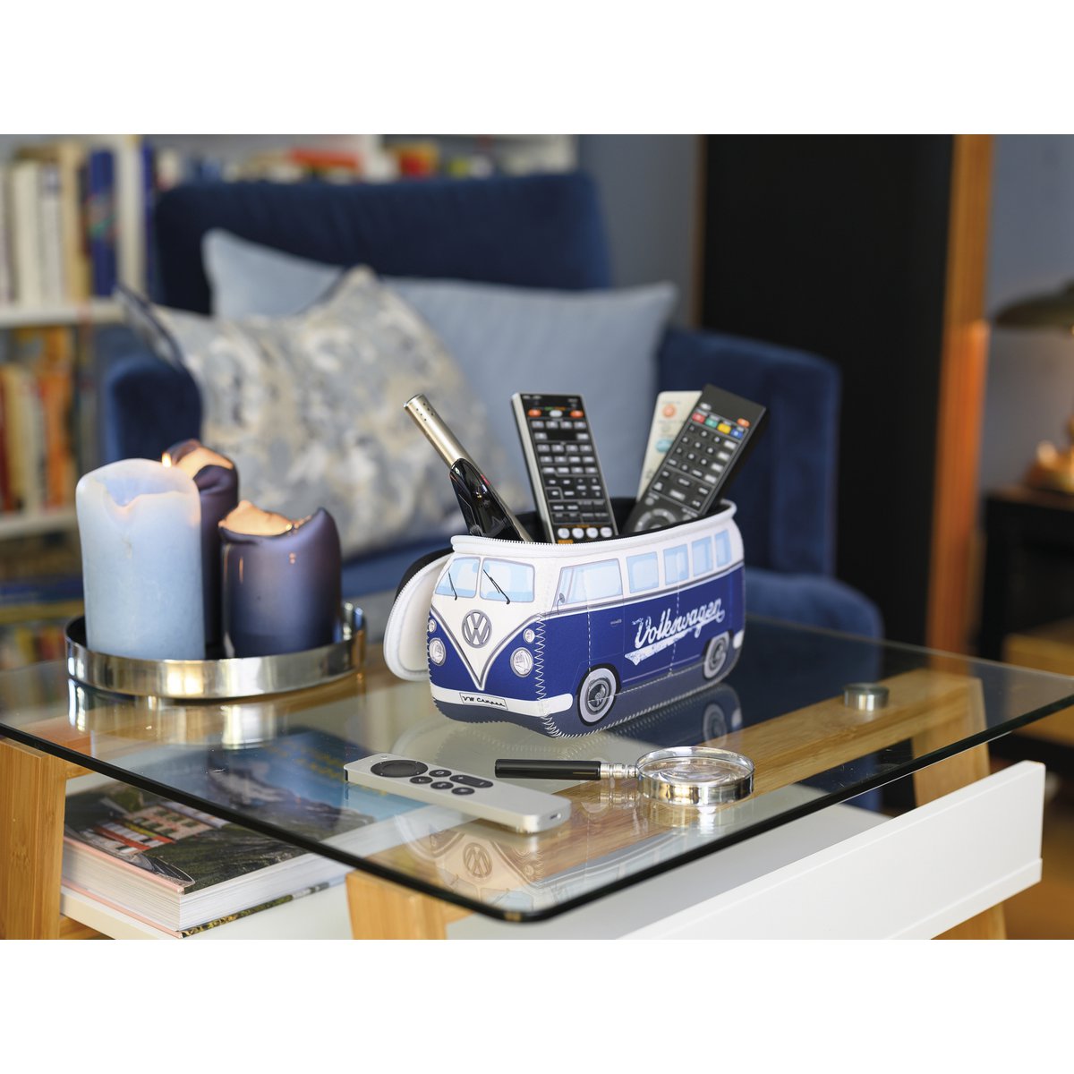 Volkswagen VW T1 Bus 3D Neopreen Universele Tas - Klein - Logo/Blauw
