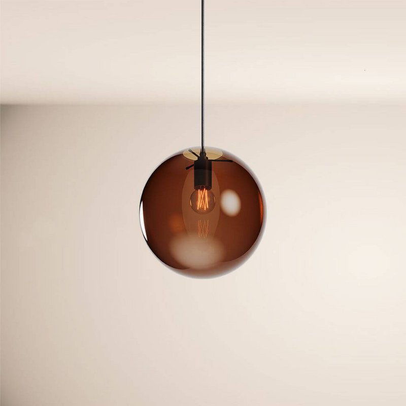 s.luce Orb sfera di vetro lampada da galleria 500cm sospensione nero
