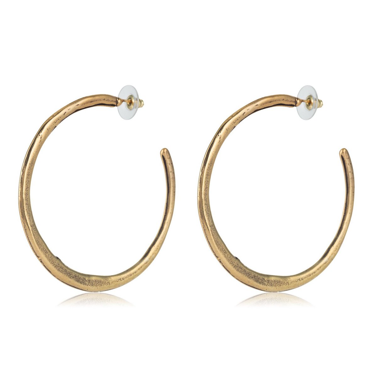 Large gold hoop earring