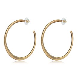 Large gold hoop earring