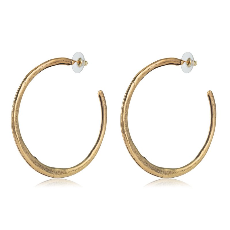Large gold hoop earring