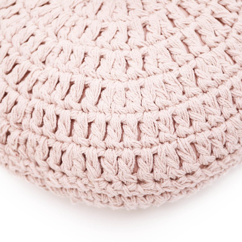 LENKA ROSE NUDE round crochet cushion
