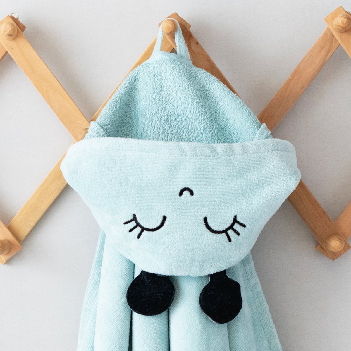 Milk&Moo Sangaloz Velvet Baby-Kapuzenhandtuch, 100 % Baumwolle, weich, saugfähig, 0–2 Jahre, 70 x 120 cm