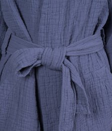 Cotton bathrobe Orion Solid Blueberry