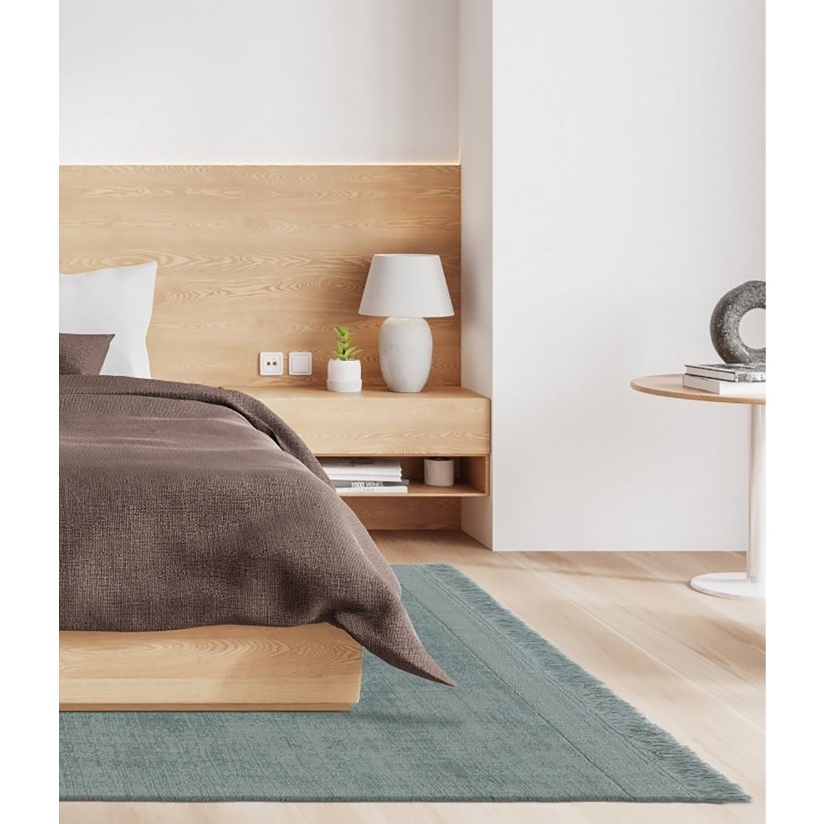 Tapis design doux en laine et coton fait main CLASSIC