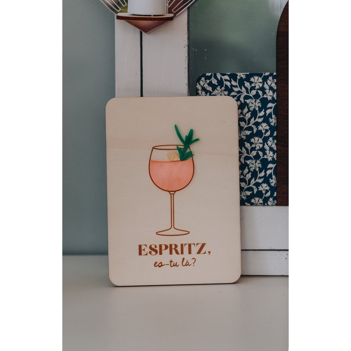 Houten en plexi -poster: cocktails