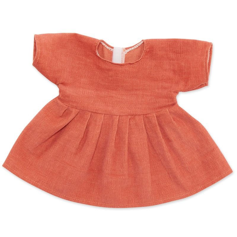 Corduroy dress peach For Cuddly Doll