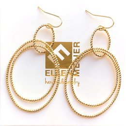 Boucles d'oreilles anneaux plaqué or 24 carats