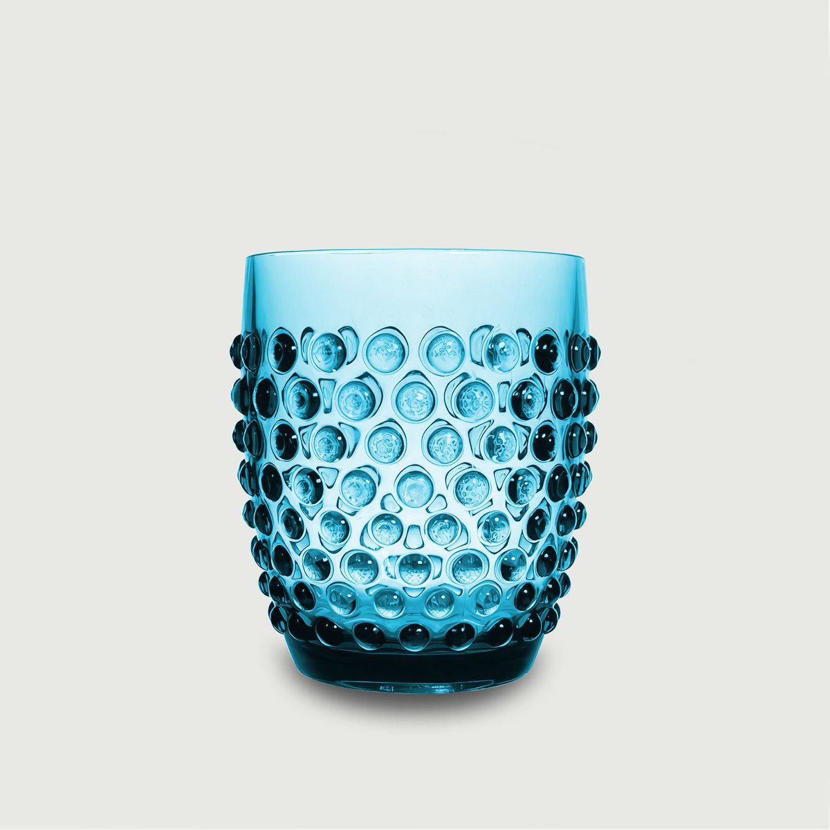 Arca Dotted aqua - Acryl Drinkbeker 350ml - lichtblauw - duurzaam, lichtgewicht, onbreekbaar, ideaal voor in de tuin, picknick, speelse look