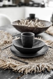 De Fringe Raffia Placemat Round - Naturel
